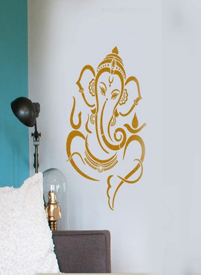 Decorze Lord Ganesha Stencil for Wall and Craft Painting | Shri Ganesh Designs on Walls Reusable Stencil for Home Décor, Art & DIY Projects | DBS-0151 - Image 1